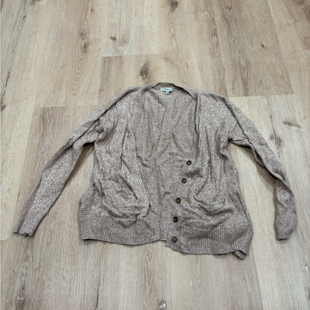 Madewell Beige Heathered Cardigan